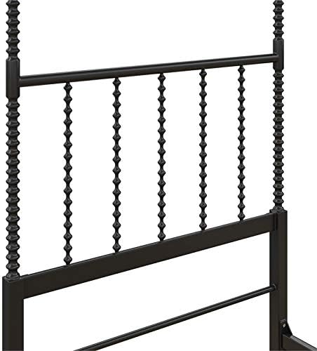 Black Twin Size Metal Canopy Bed Frame F445