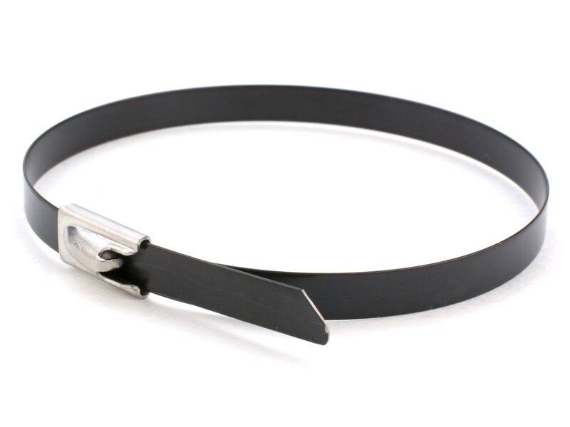 27 inch Plastic Coated Stainless Steel Cable Tie - 100 Pack S4055