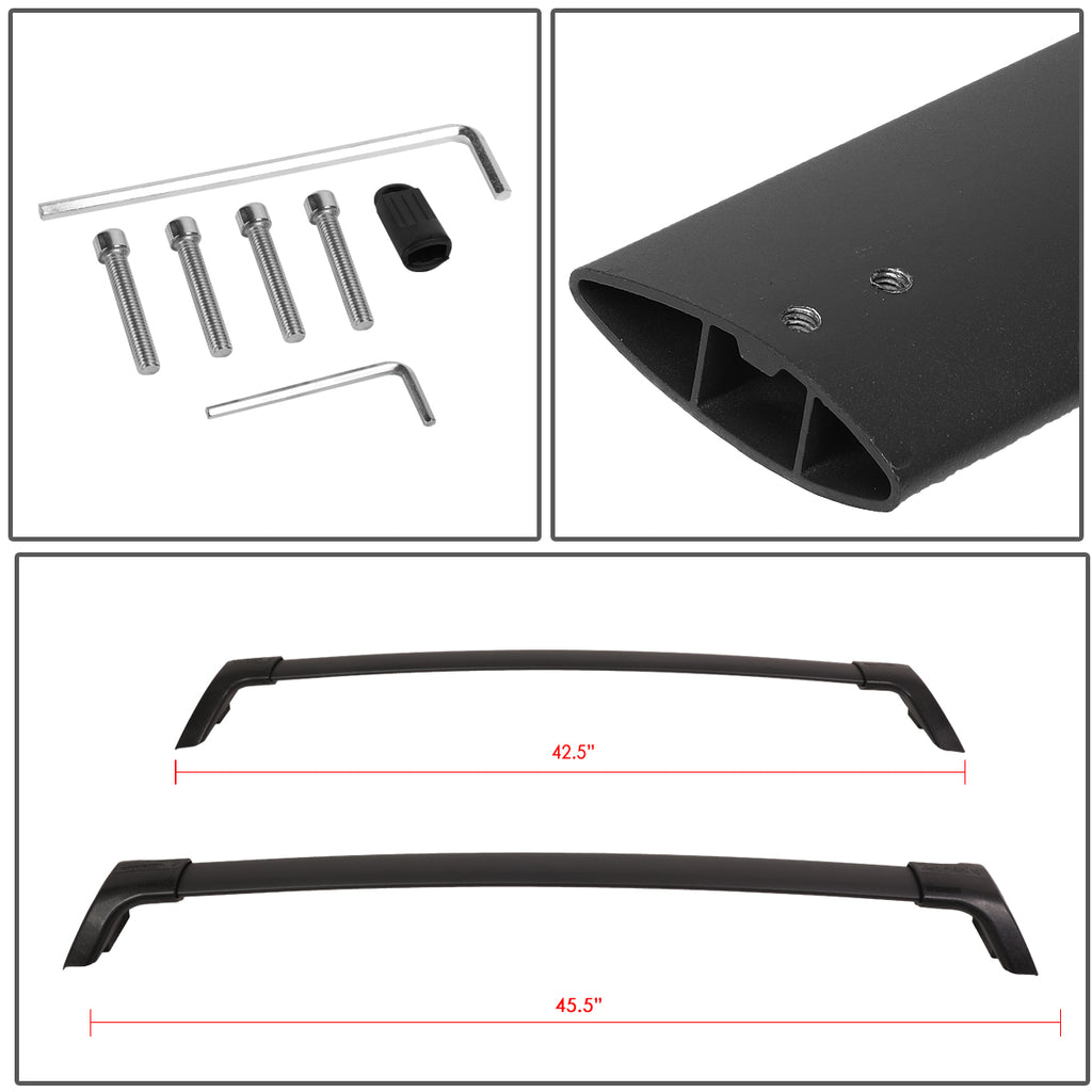 Matte Black Aluminum Roof Cross Rails R7718