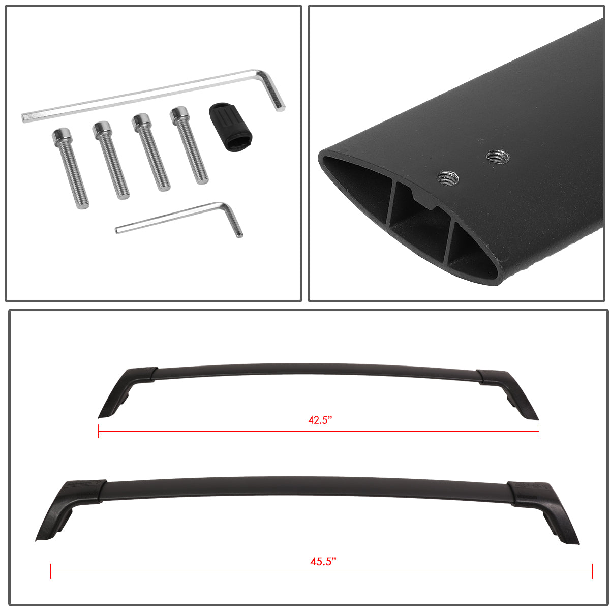 Matte Black Aluminum Roof Cross Rails R7718
