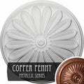 25 1/2x22OD x 5 1/2x22P Ceiling Medallion, Hand-Painted Copper Penny P60583
