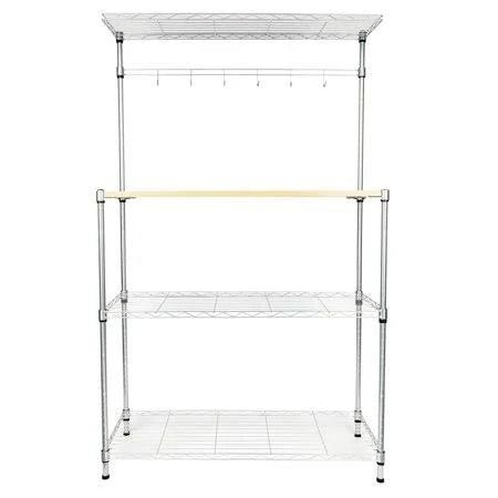 Silver Kitchen Microwave Cart Storage Shelf R396