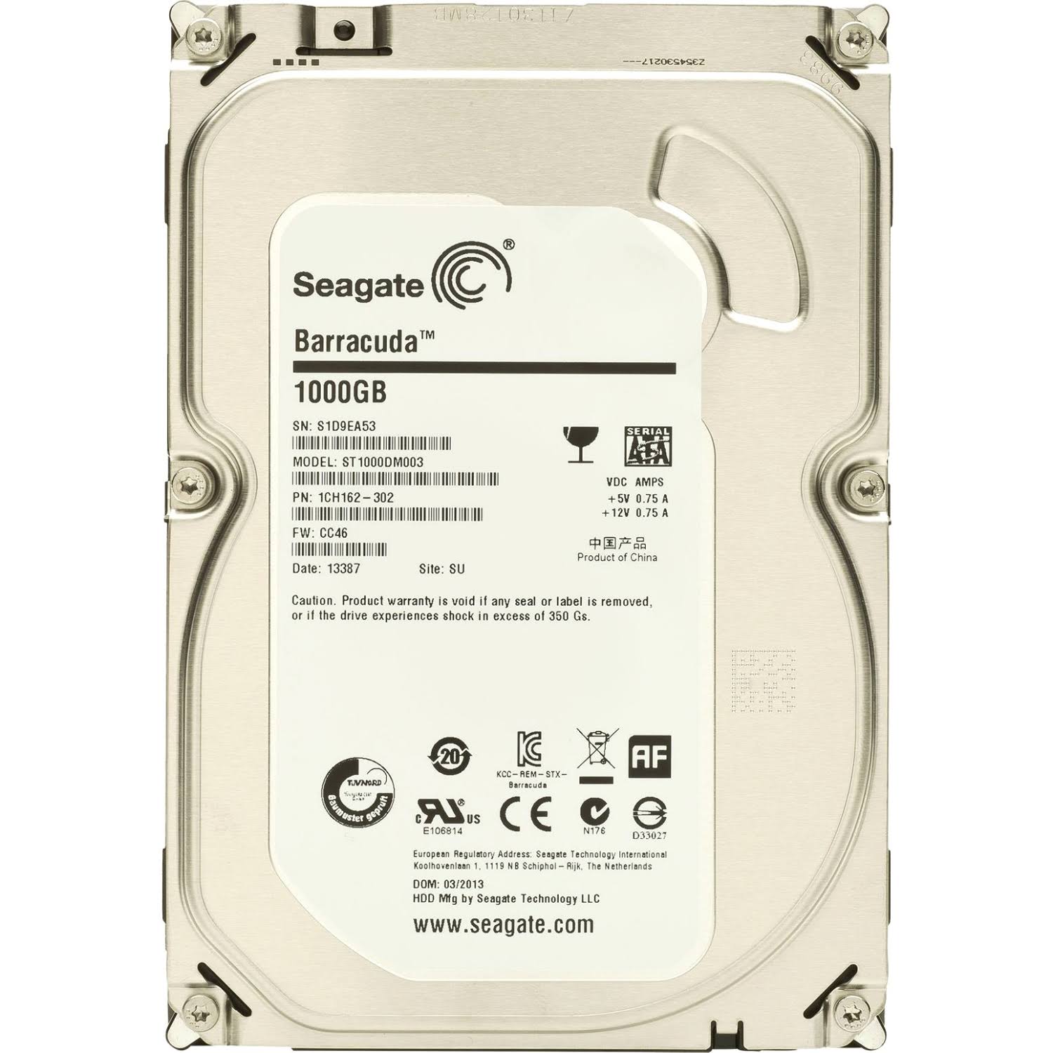1 TB 3.5 Internal Hard Drive F6732