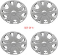 Silver 16 Inch 5 Split Spoke Painted ABS Wheel Covers Set of 4 J6253