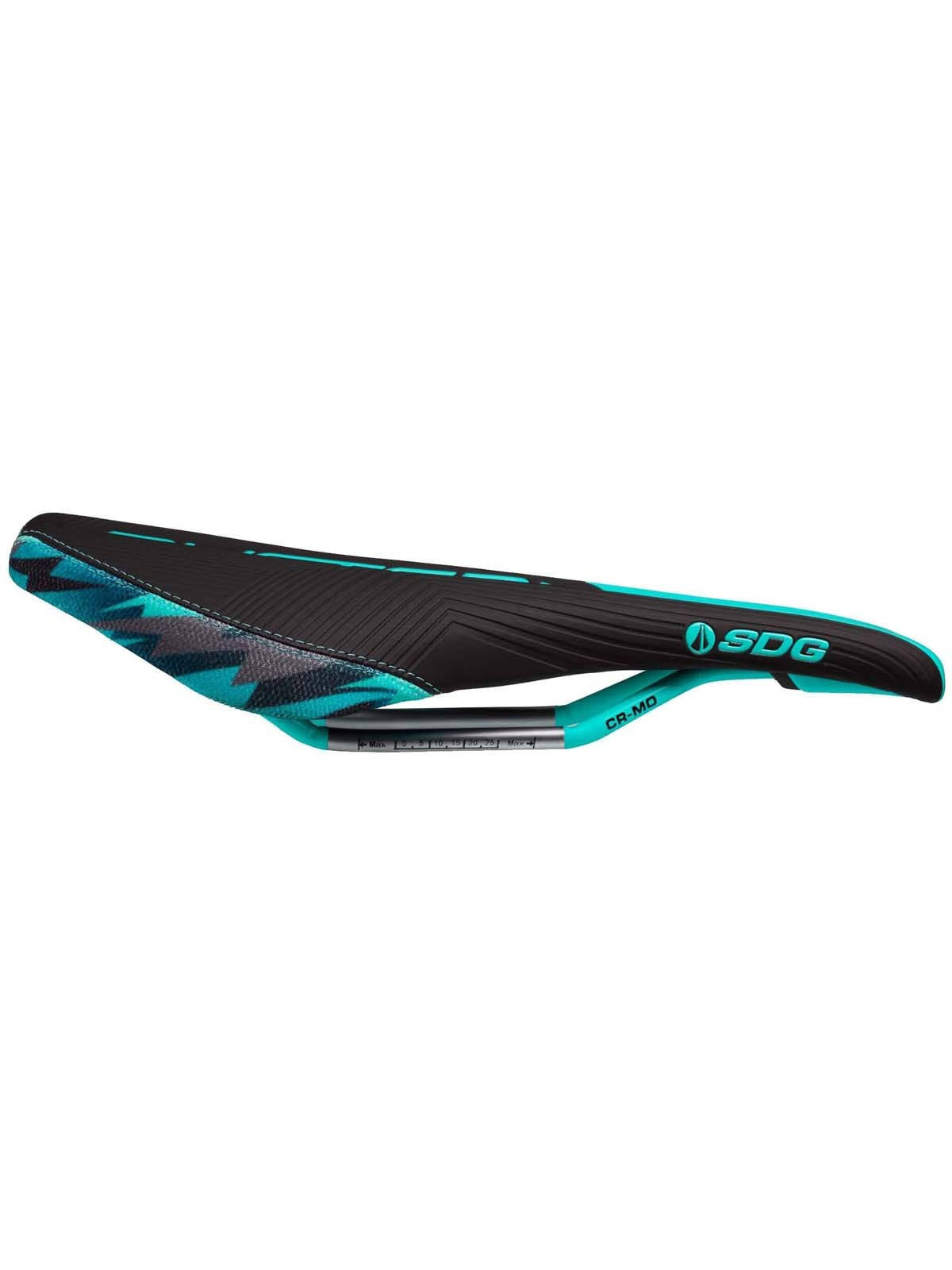 Black / Teal Cro-Mo Rail Saddle J6102