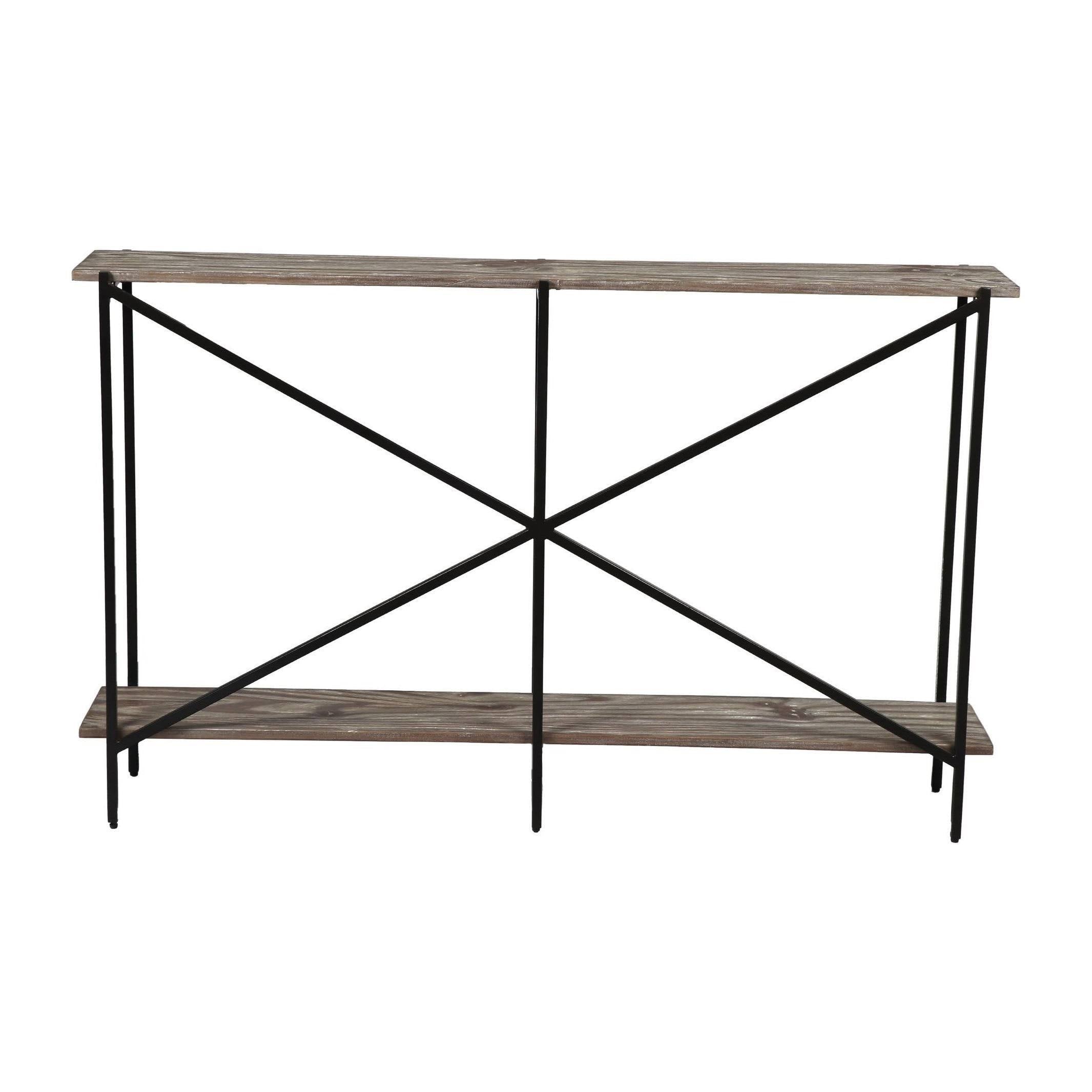 Gray Washed Solid Pine Console Table M35953