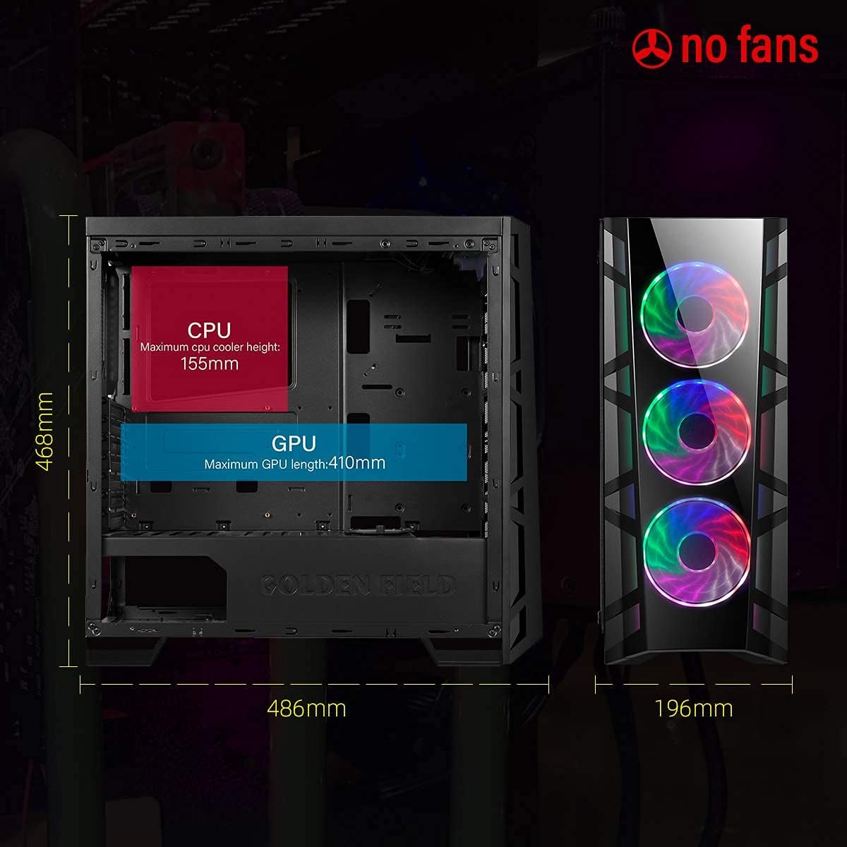 Mid Tower ATX Computer Case V1429