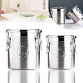 Stainless Steel Airtight Food Storage Container with Lid and Locking Clamp 6L U47831