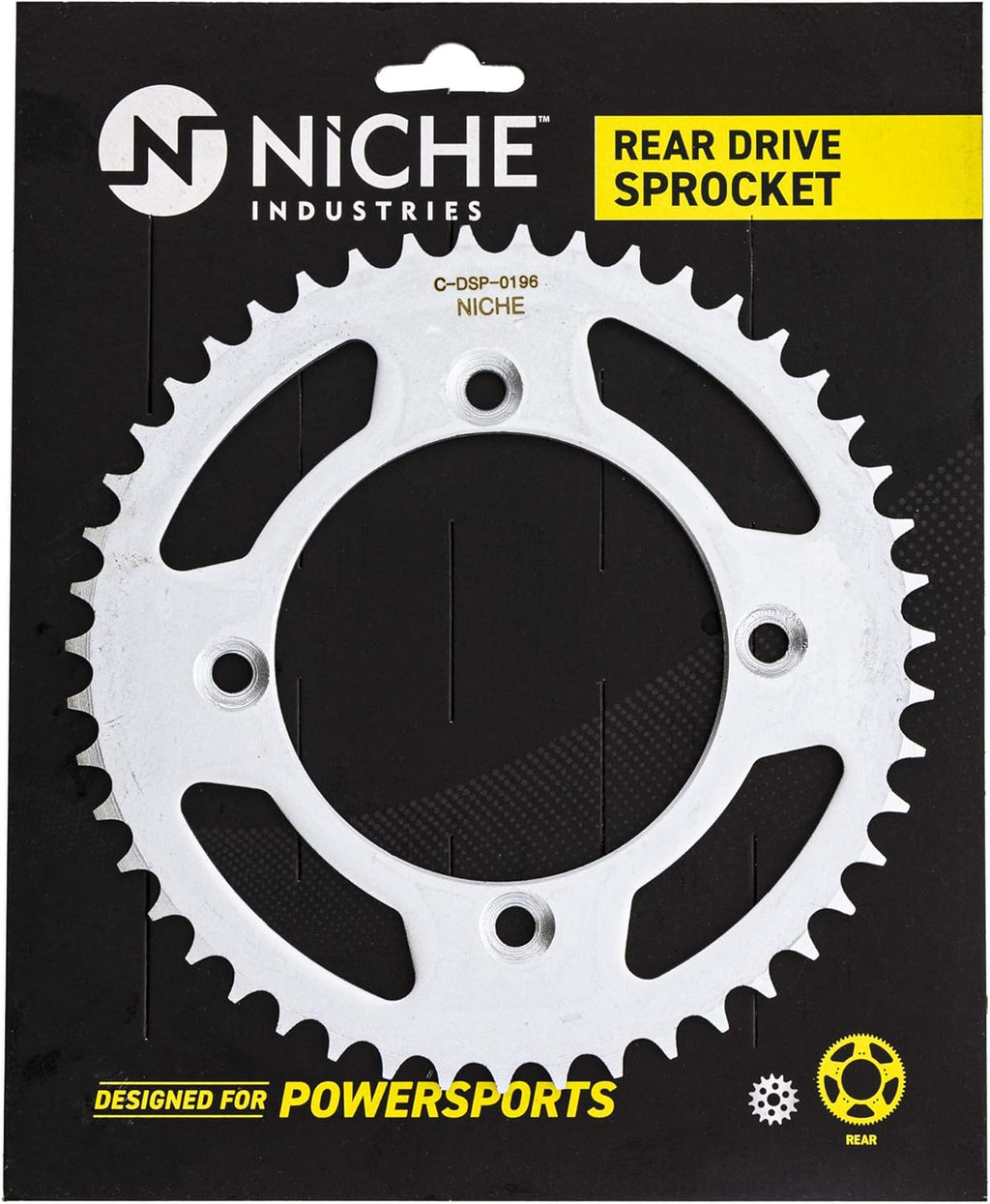 Drive Sprocket Chain Combo Front 14 Rear 47 Tooth 428HZ Standard 122 Links Pack of 2 A459
