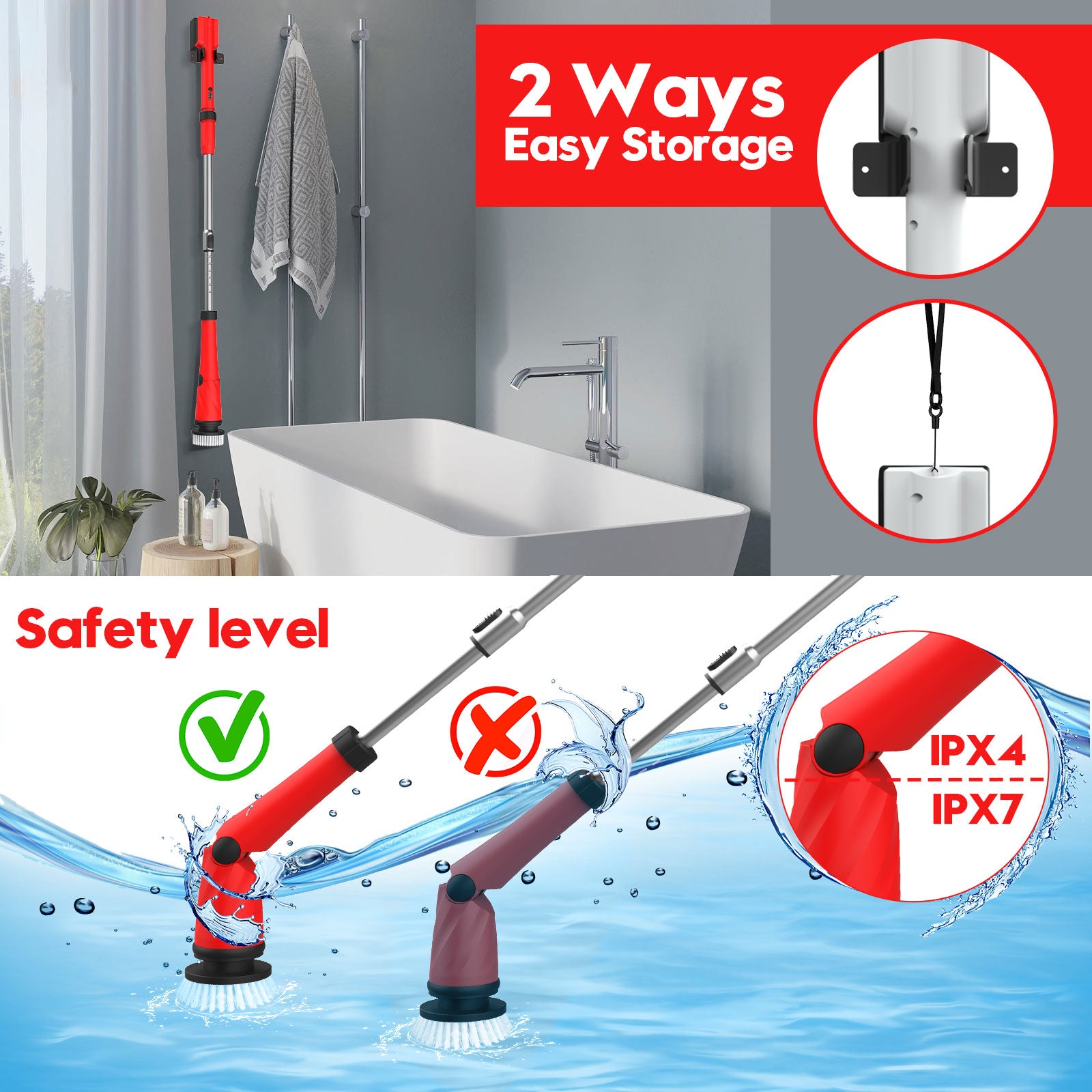 Electric Spin Scrubber with 8 Brushes B8184