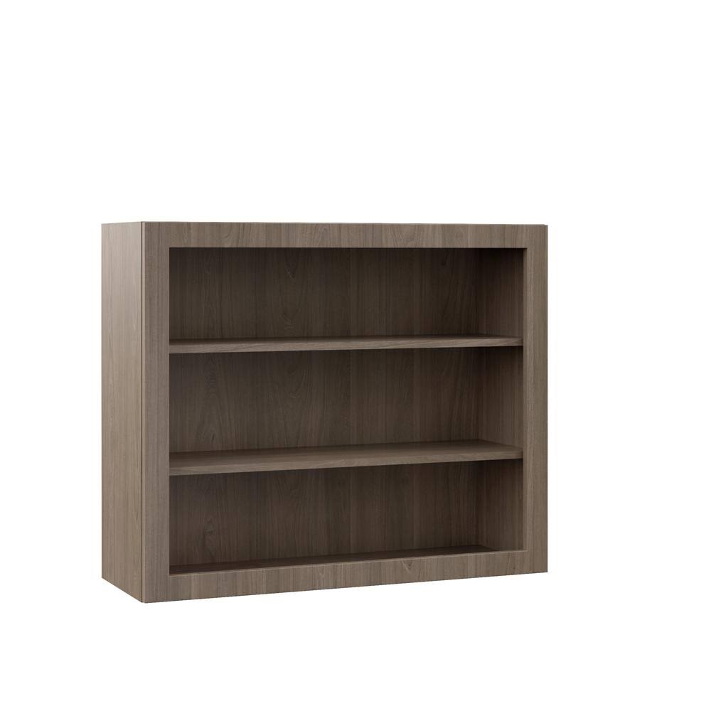 Driftwood Brown Wall Open Shelf Kitchen Cabinet J5573