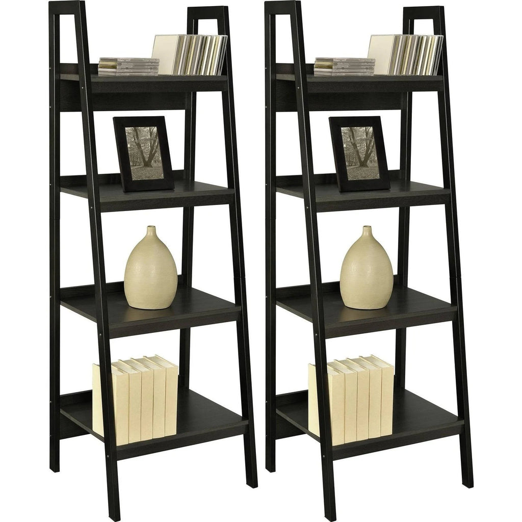 4-Shelf Ladder Bookcase Set of 2 H214