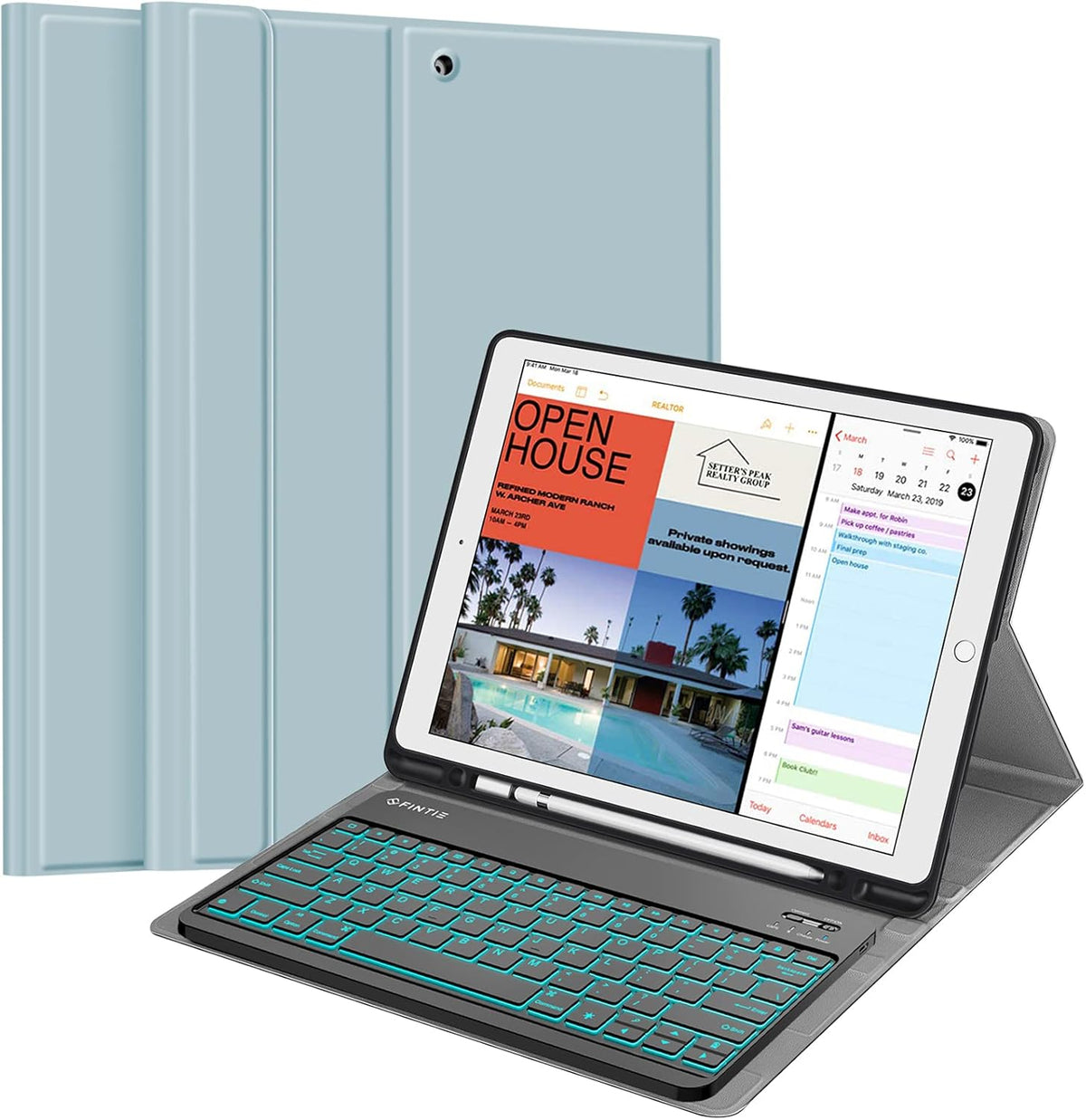 Black Bluetooth Keyboard Case for iPad Pro 12.9-inch W2946