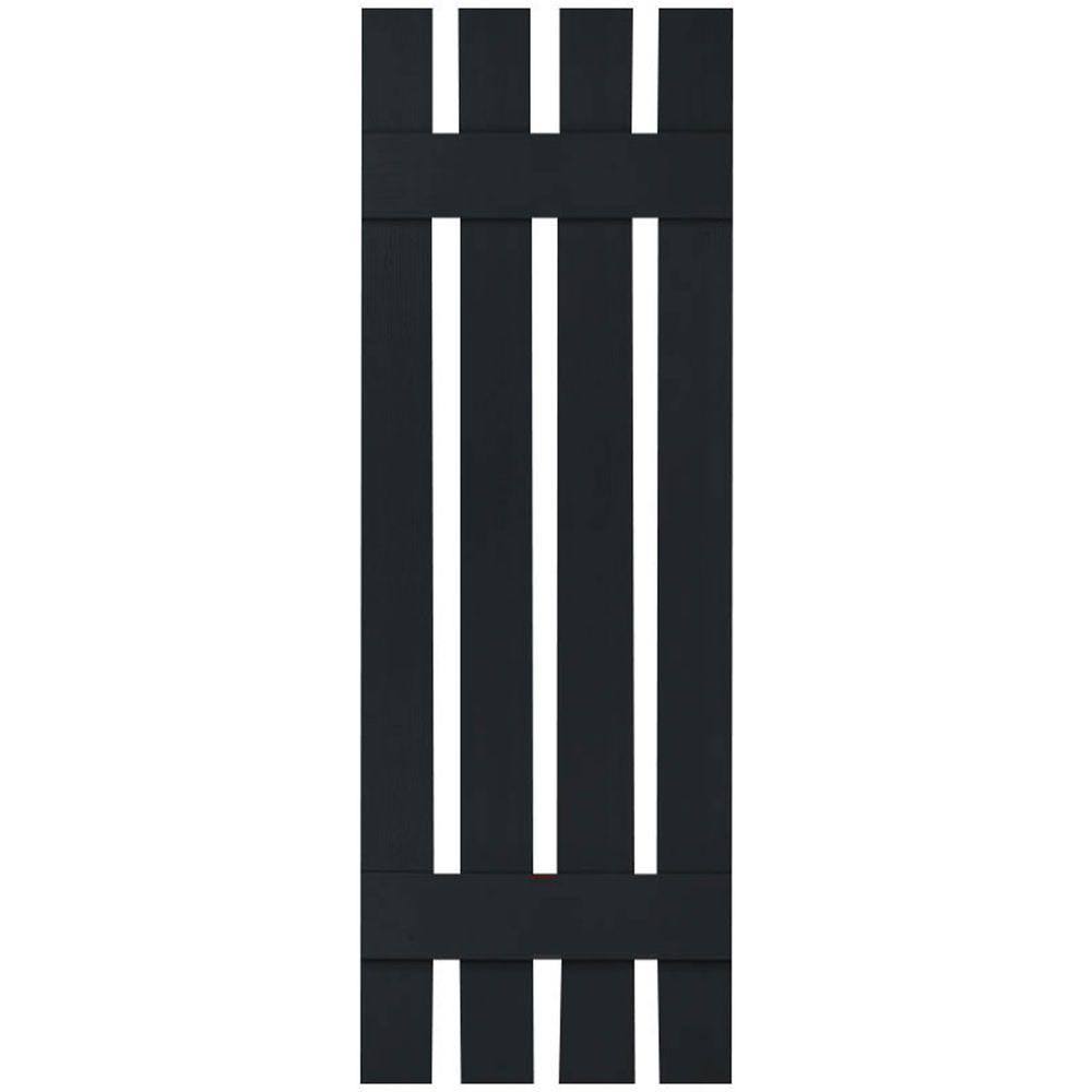 Black Vinyl Board-n-Batten Shutters U820
