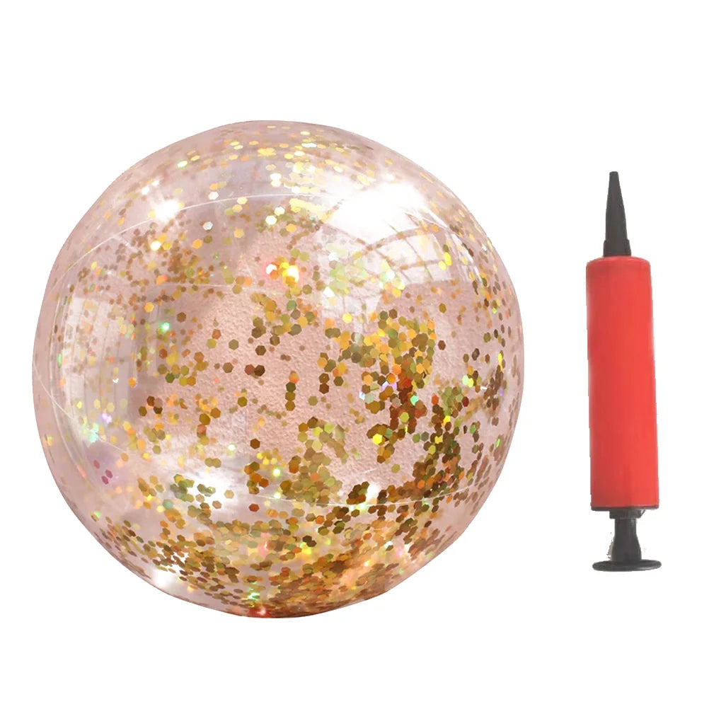 Transparent Glitter Ball Beach Balls H64320