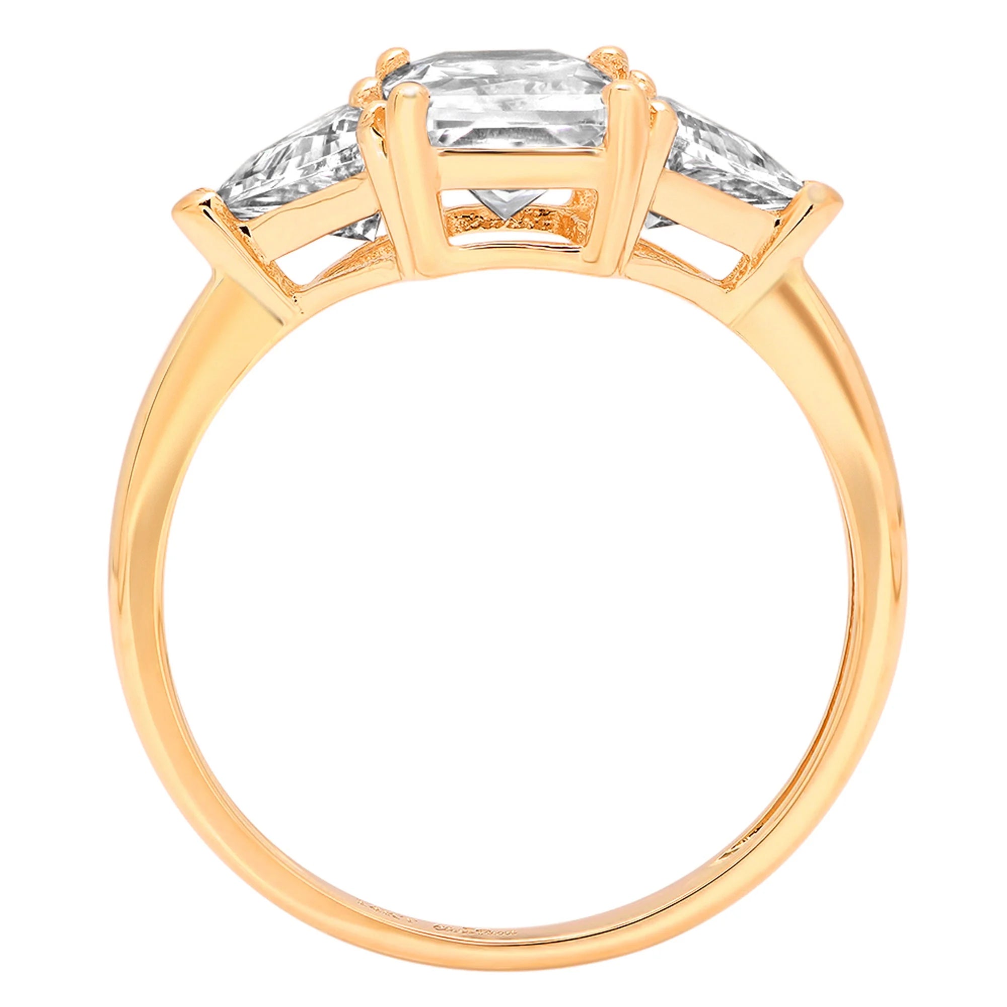 18K Yellow Gold Three-Stone Diamond Engagement Ring M74763