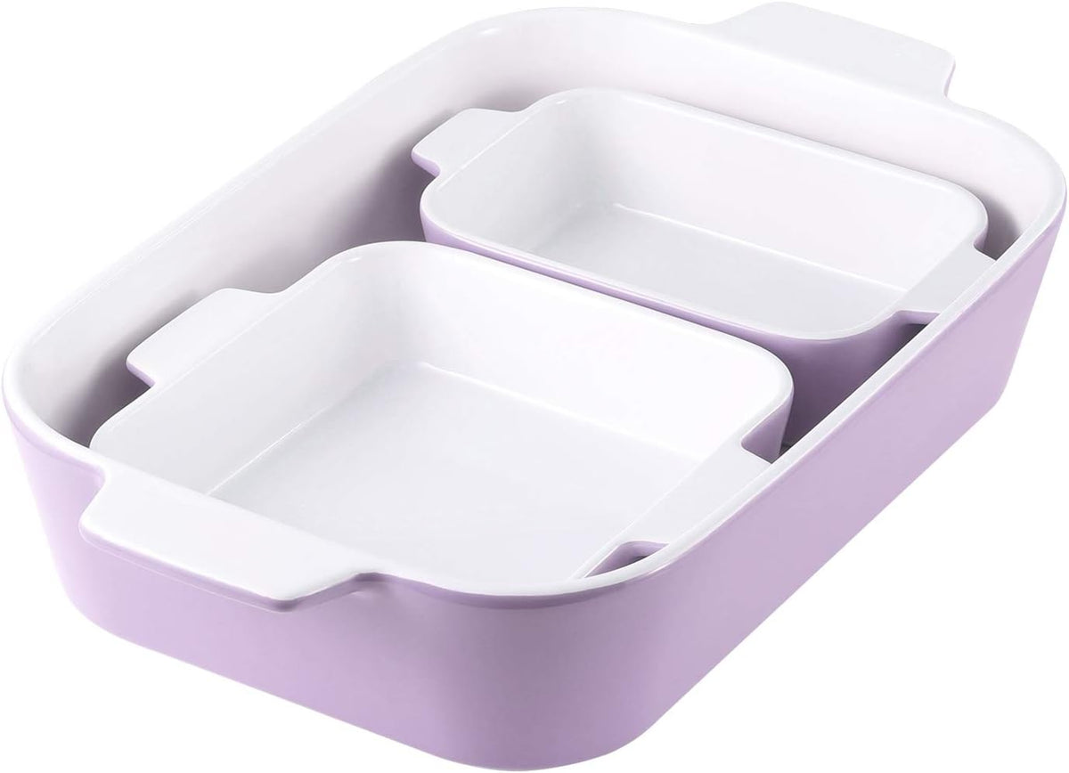 Mint Green Nonstick Ceramic 3 Piece Baking Dish Set M950897
