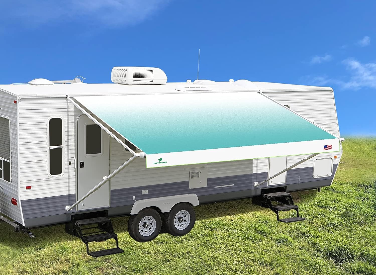 Green Fade RV Awning Fabric Replacement 19'3'' E117623