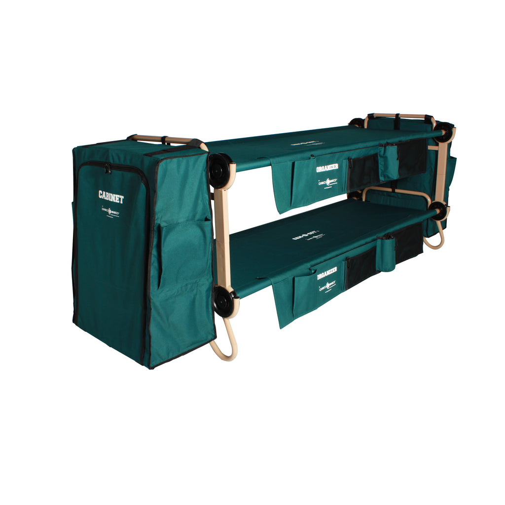 CamOBunk Large with 2 Organizers Cabinets - Green - Camping P6997