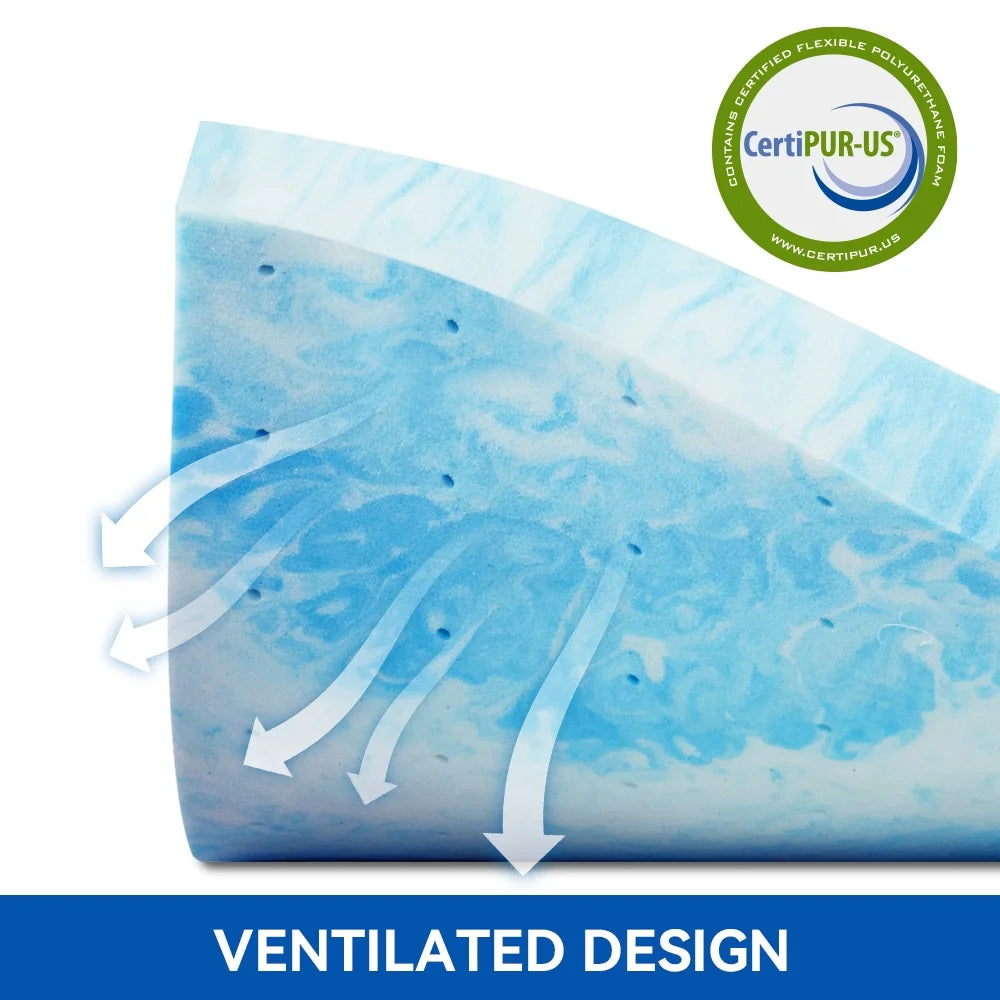 2 Inch Cooling Gel Memory Foam Mattress Topper W97437