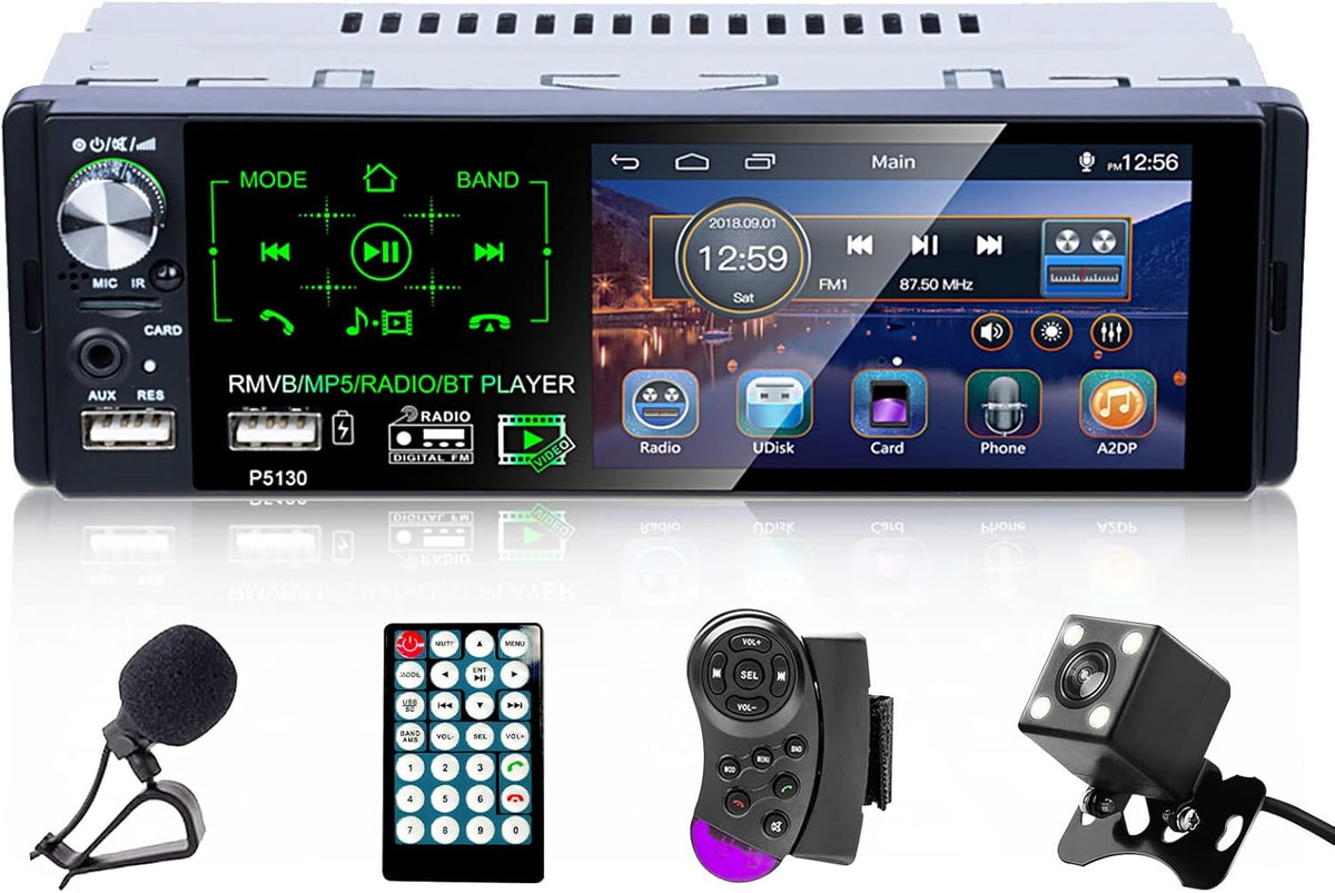Single Din Car Stereo with Touchscreen Q390