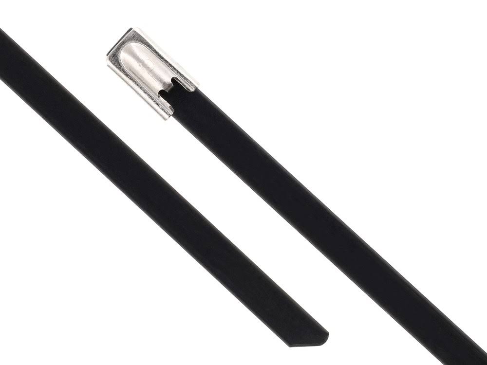 27 inch Plastic Coated Stainless Steel Cable Tie - 100 Pack S4055