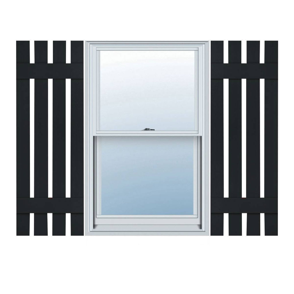 Black Vinyl Board-n-Batten Shutters U820