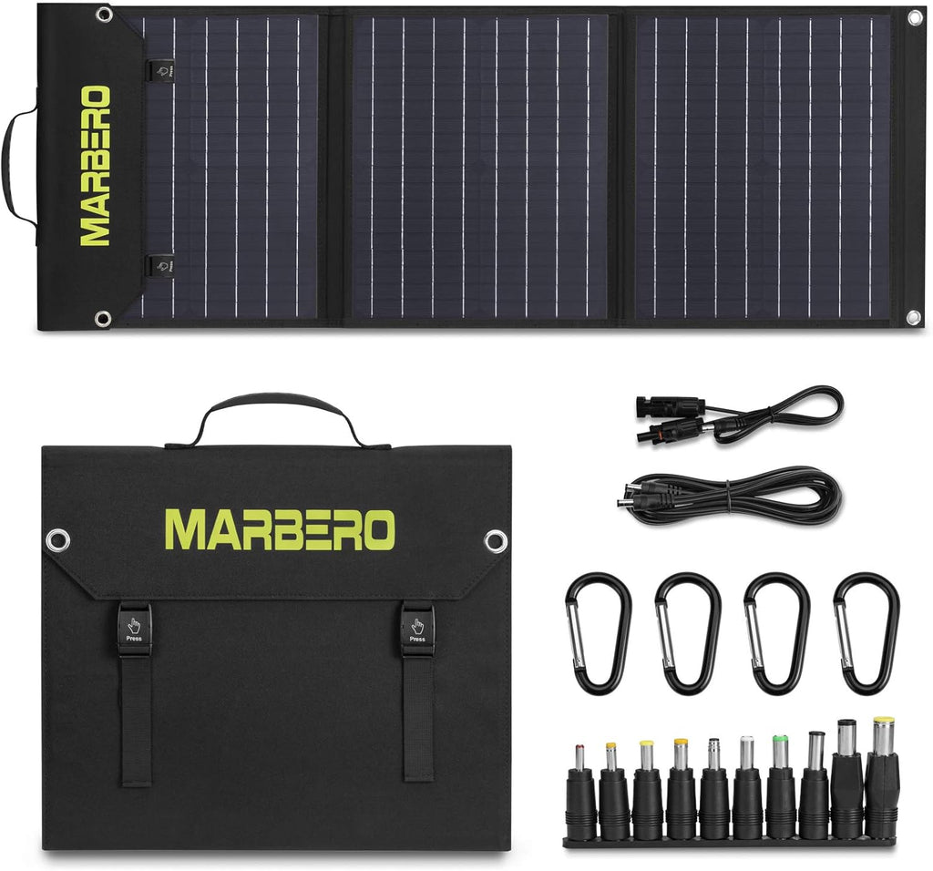 60W Foldable Solar Panel Battery Charger with USB Port DC Output G476613