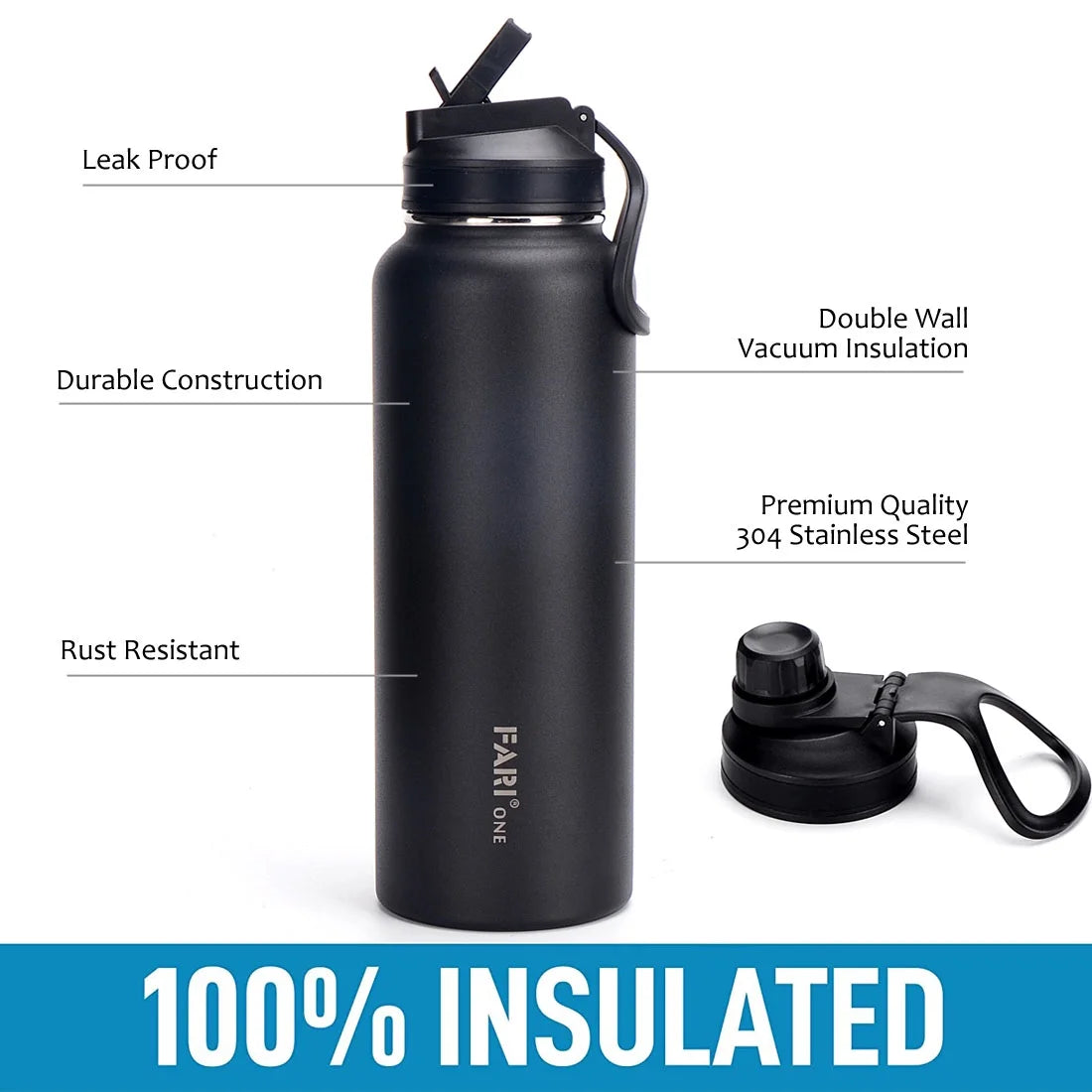 40 oz Double Wall Vacuum Insulated Stainless Steel Water Bottle P67532