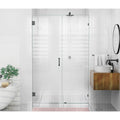 52.25x22 W x 78x22 H Hinged Frameless Shower Door Bronze N5650