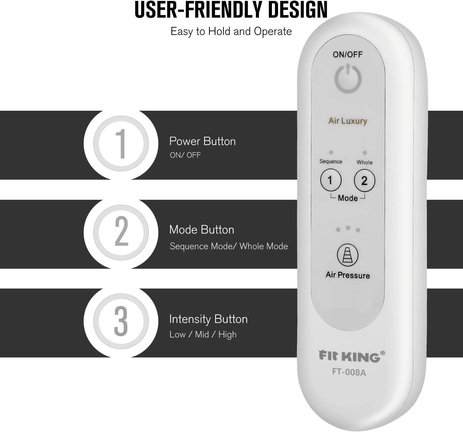 Air Compression Calf Massager with 2 Modes 3 Intensities C37573