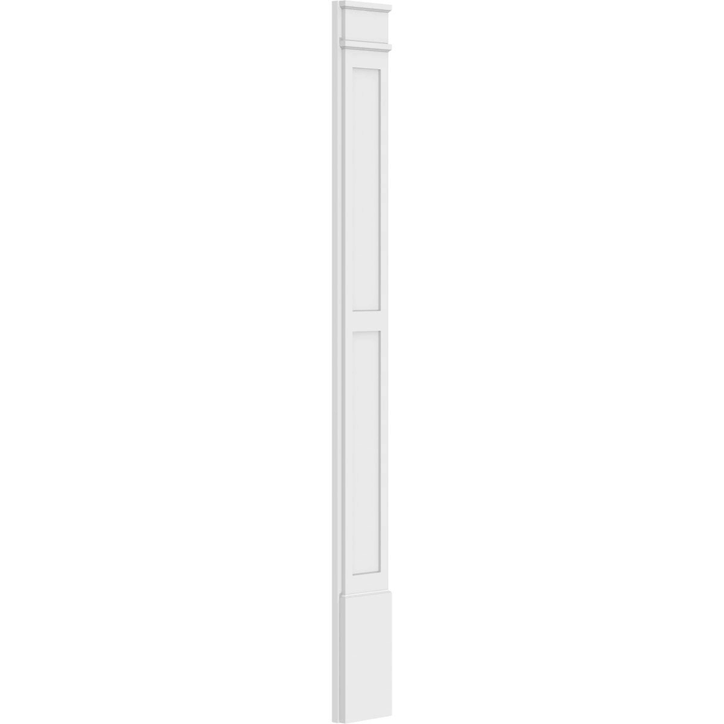 4x22W x 102x22H x 2x22P Two Equal Flat Panel PVC Pilaster with Standard Capital & Base (Pair) Y809239