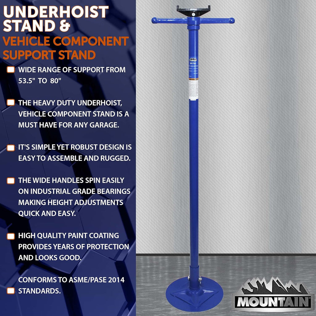 Utility Underhoist Stand and Vehicle Component Support Stand; Heavy Duty Steel, 1,500 Lb. Lift Capacity Y887422