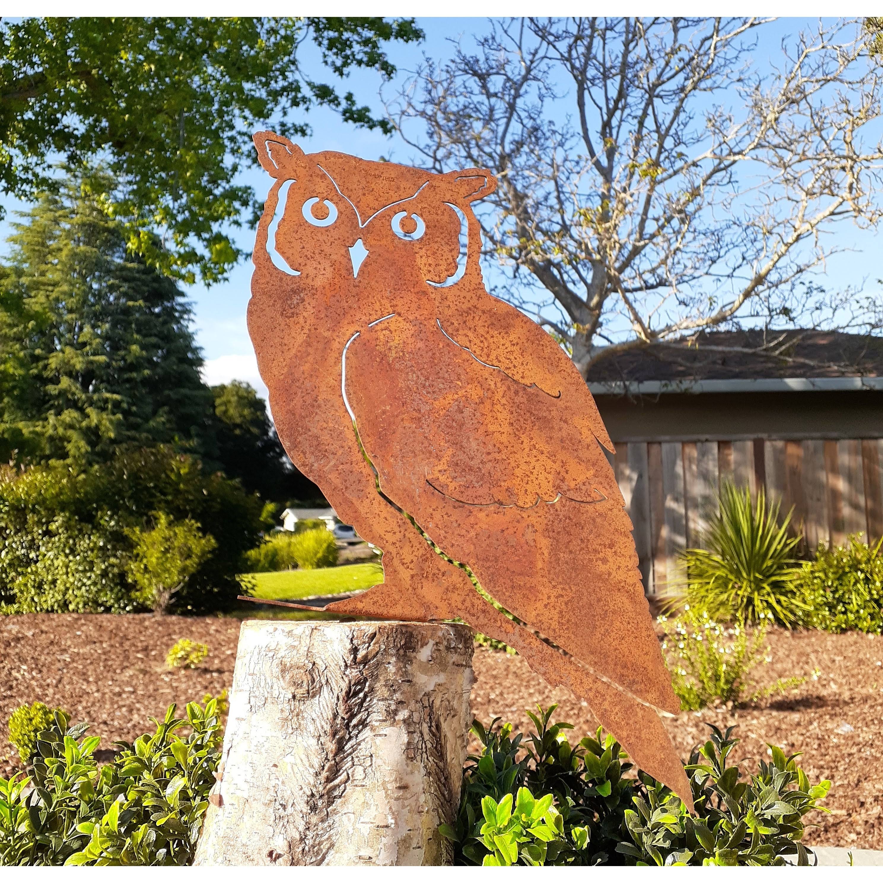 Metal Rustic Look Owl Silhouettes (Set of 2) N559