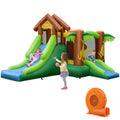 Inflatable Jungle Bounce House with Dual Slide and 750W Blower N558