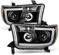 Black Housing Projector Headlights Replacement Pair Set F90070