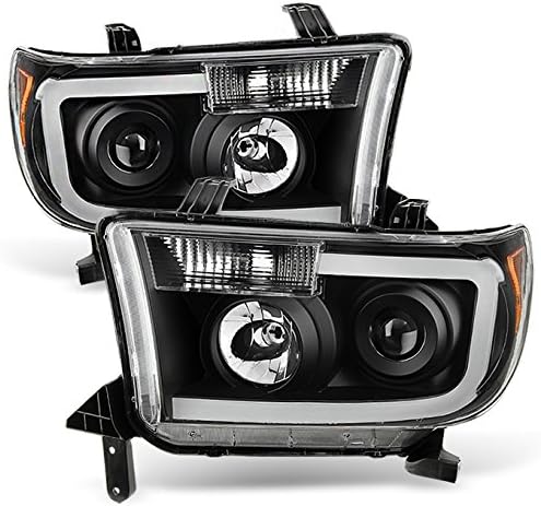 Black Housing Projector Headlights Replacement Pair Set F90070
