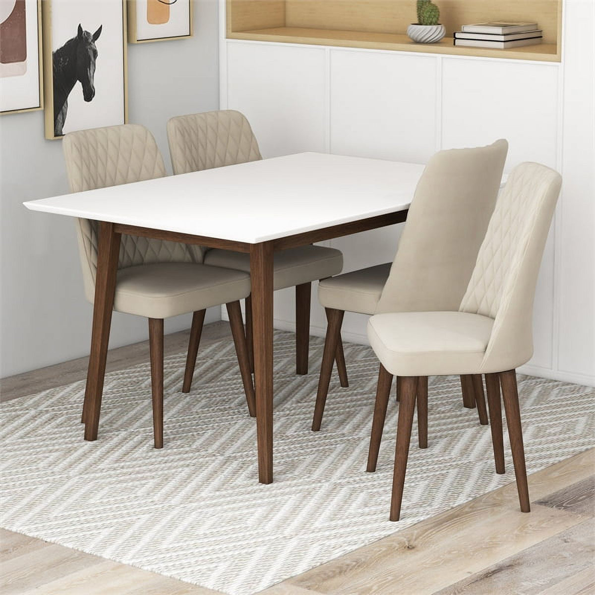 Mid Century Modern Kitchen Table and Chairs for 4 B85827