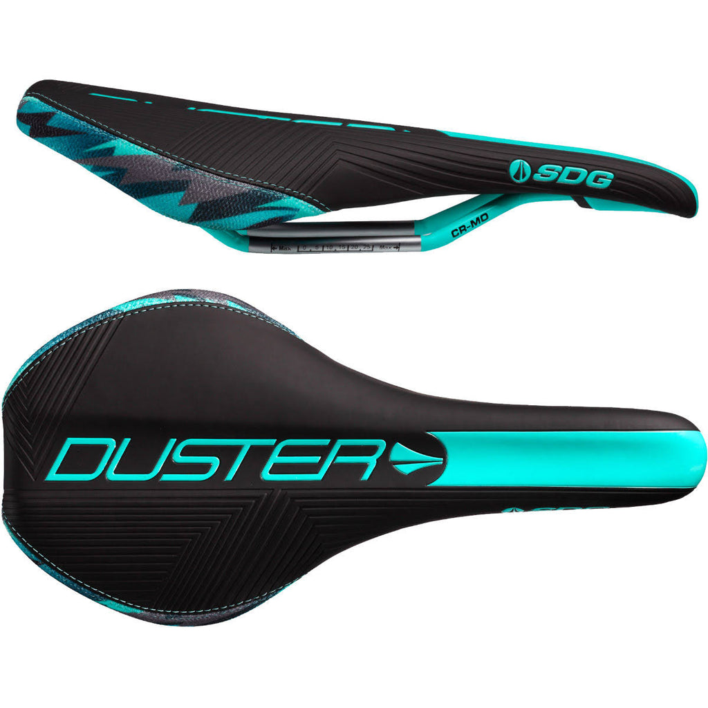 Black / Teal Cro-Mo Rail Saddle J6102