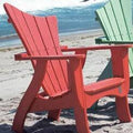 Sunshine Yellow Distressed Wood Adirondack Chair Y5888