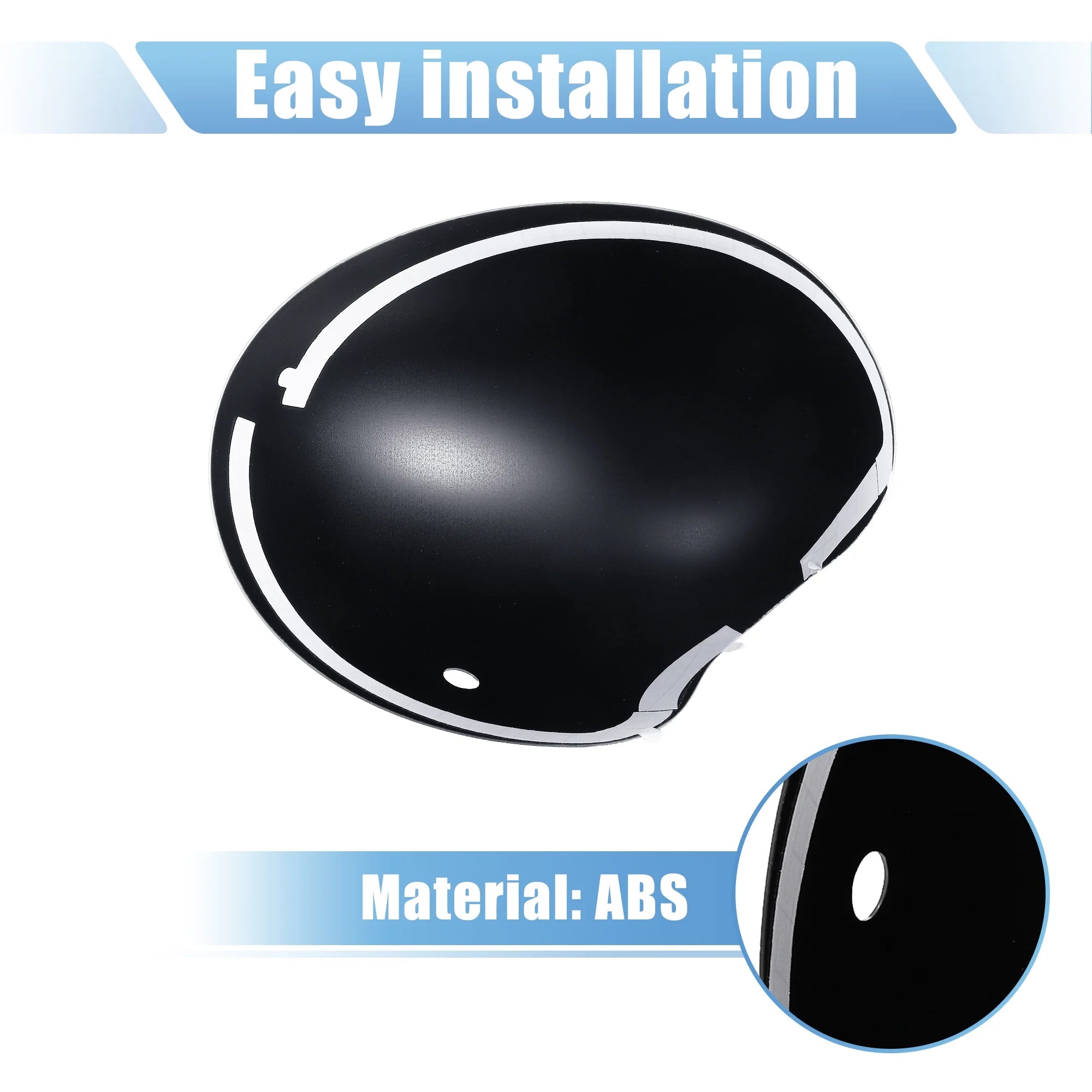White Exterior Rear View Mirror Cover with Induction Hole J116355
