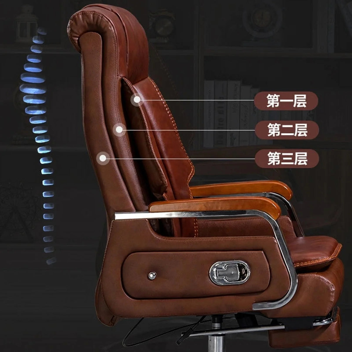 Leather Office Chair Computer Executive Arm Chair P608990
