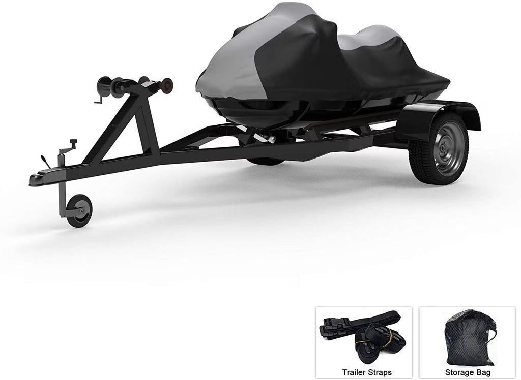 Gray/Black Trailerable Jet Ski Covers with Storage Bag O70657