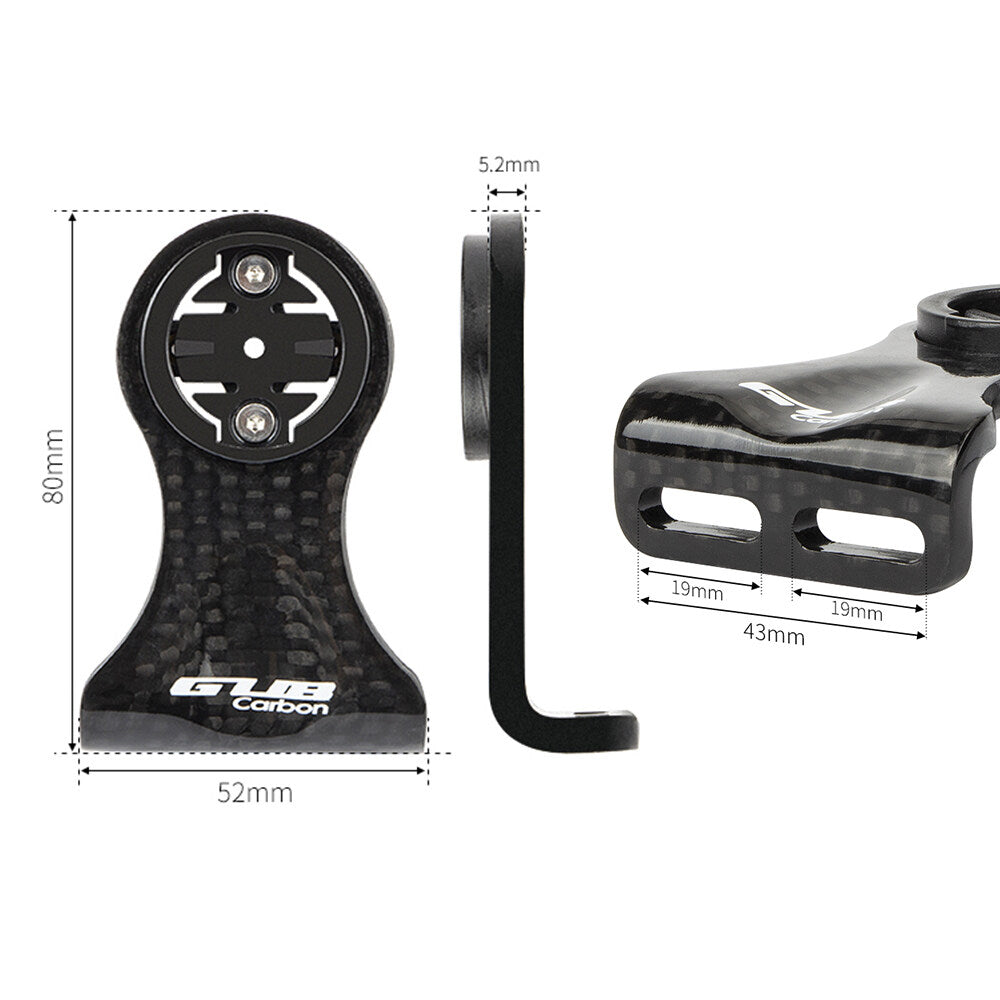 Carbon Fiber Bike Computer Mount Holder with Camera Adapter and Flashlight Holder G27767