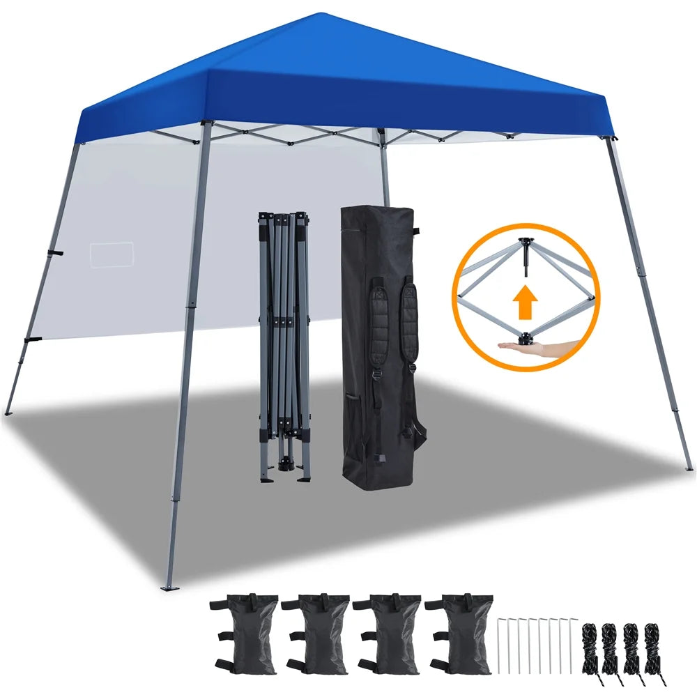 Blue Pop-Up Canopy with Backpack Bag E325