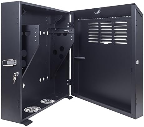 Black 5U Vertical Wall Mount Enclosure Cabinet X1326