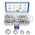 180Pcs 4Kinds 304 Stainless Steel Cup Countersunk Washer Assortment Kit U496
