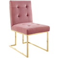 Gold Dusty Rose Performance Velvet Dining Chair W33900