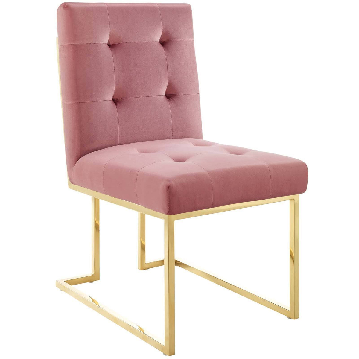 Gold Dusty Rose Performance Velvet Dining Chair W33900