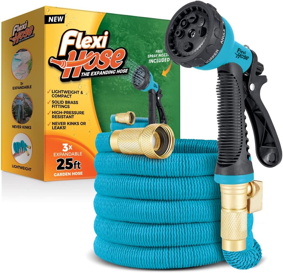 100 ft Black Expandable Garden Hose with Brass Fittings, Pack of 2 A9531